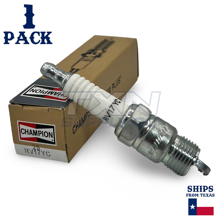 Champion Copper Plus 25 Spark Plug RV17YC - 1 Pack - for 1968-1995 Chevrolet Chevelle and Chevrolet Caprice