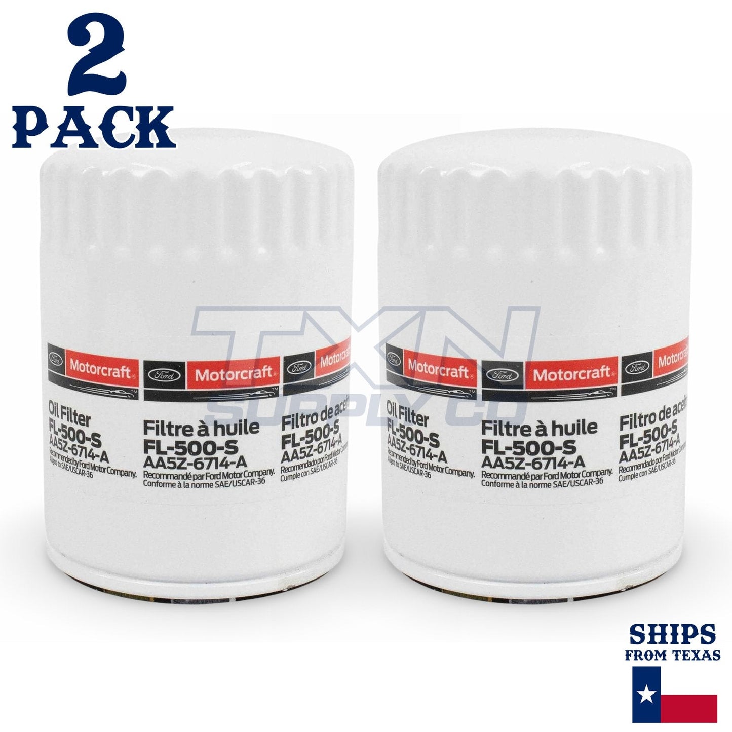 2 Pack Motorcraft FL500S Engine Oil Filter FL-500-S AA5Z-6714-A
