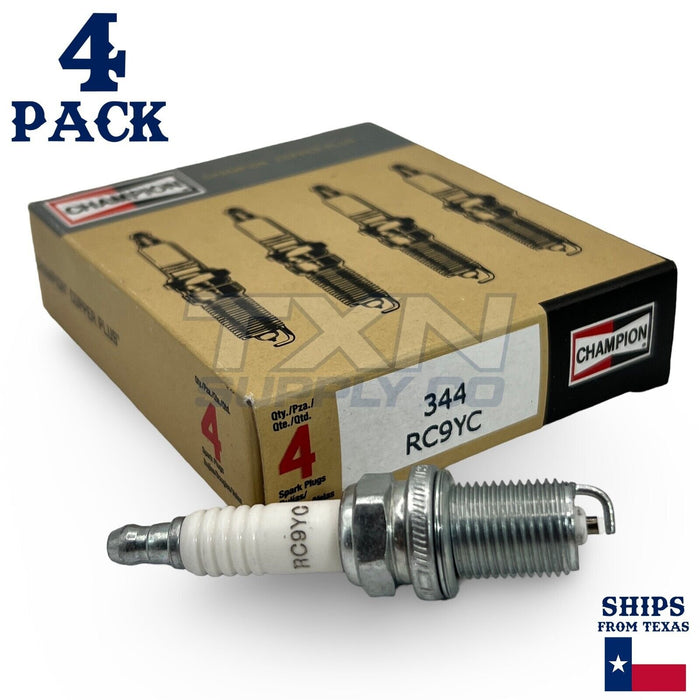 Champion 344 Spark Plug RC9YC - 4 Pack