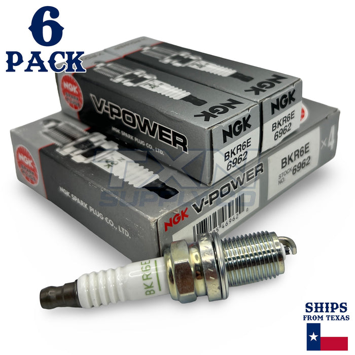 NGK 6962 V-Power BKR6E Spark Plug - 6 Pack