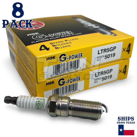 8 Pack NGK G-Power 5019 Spark Plugs LTR5GP ps