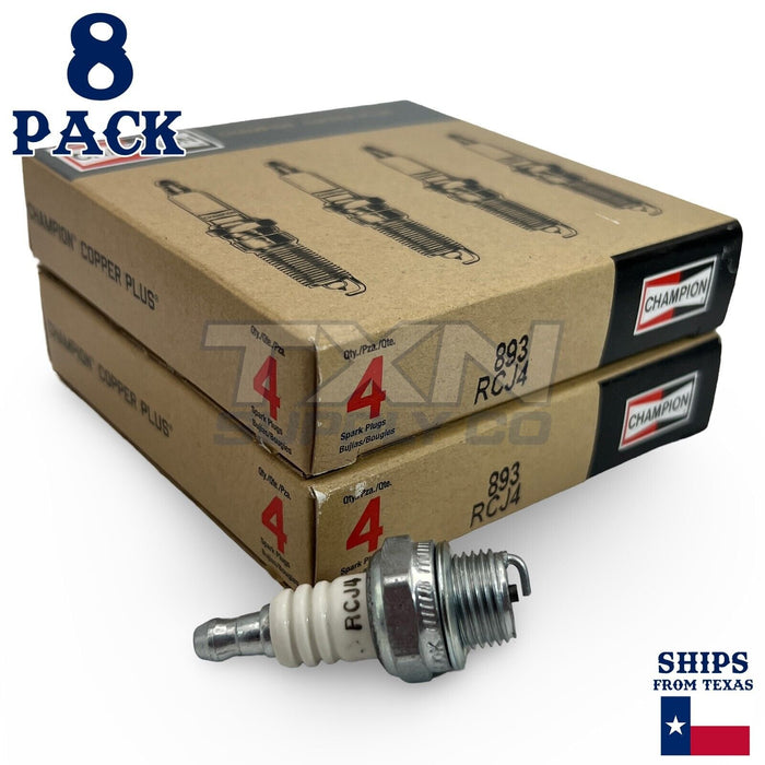 Champion 893 Copper Plus Spark Plug RCJ4 - 8 Pack