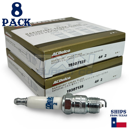 8 Pack GM ACDelco #2 RAPIDFIRE Platinum Spark Plugs 19307138 ps