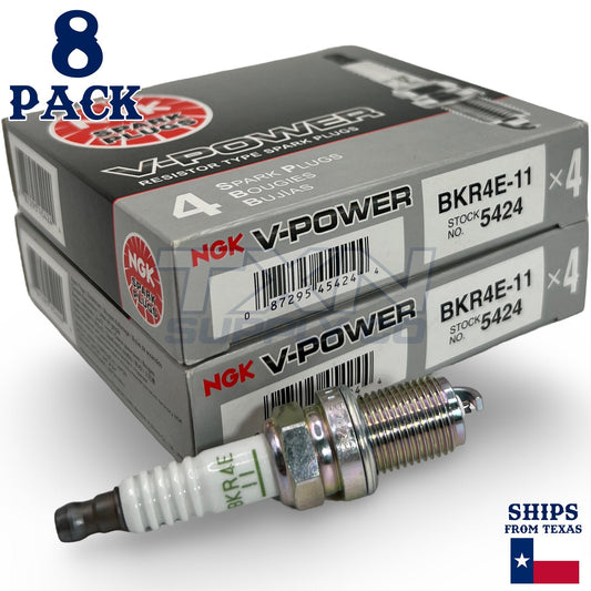 NGK 5424 V-Power Spark Plugs BKR4E-11 - 8 Pack