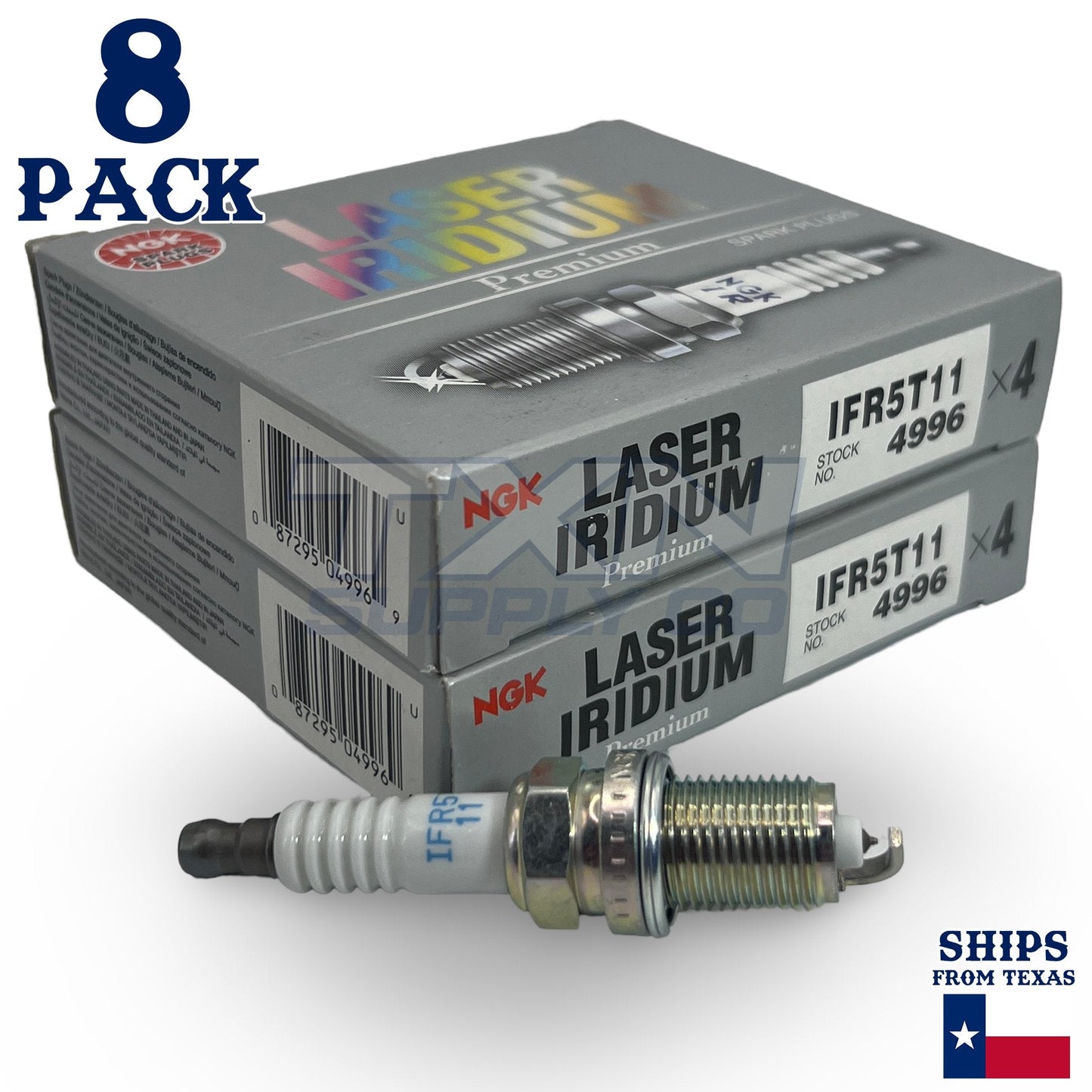 8 Pack NGK V-Power 4996 Spark Plugs IFR5T11