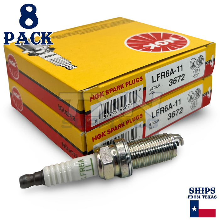 NGK 3672 V-Power Spark Plug LFR6A-11 - 8 Pack