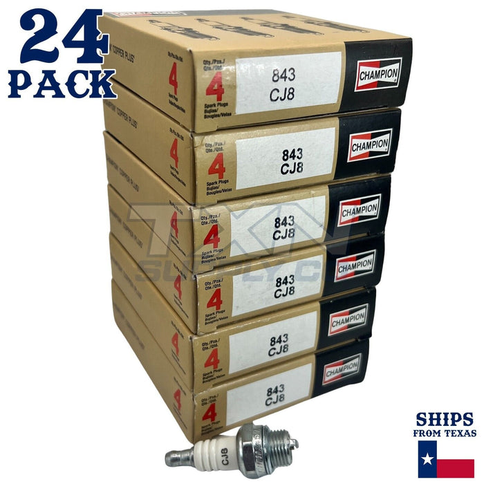 Champion 843 Copper Plus Spark Plug CJ8 - 24 Pack