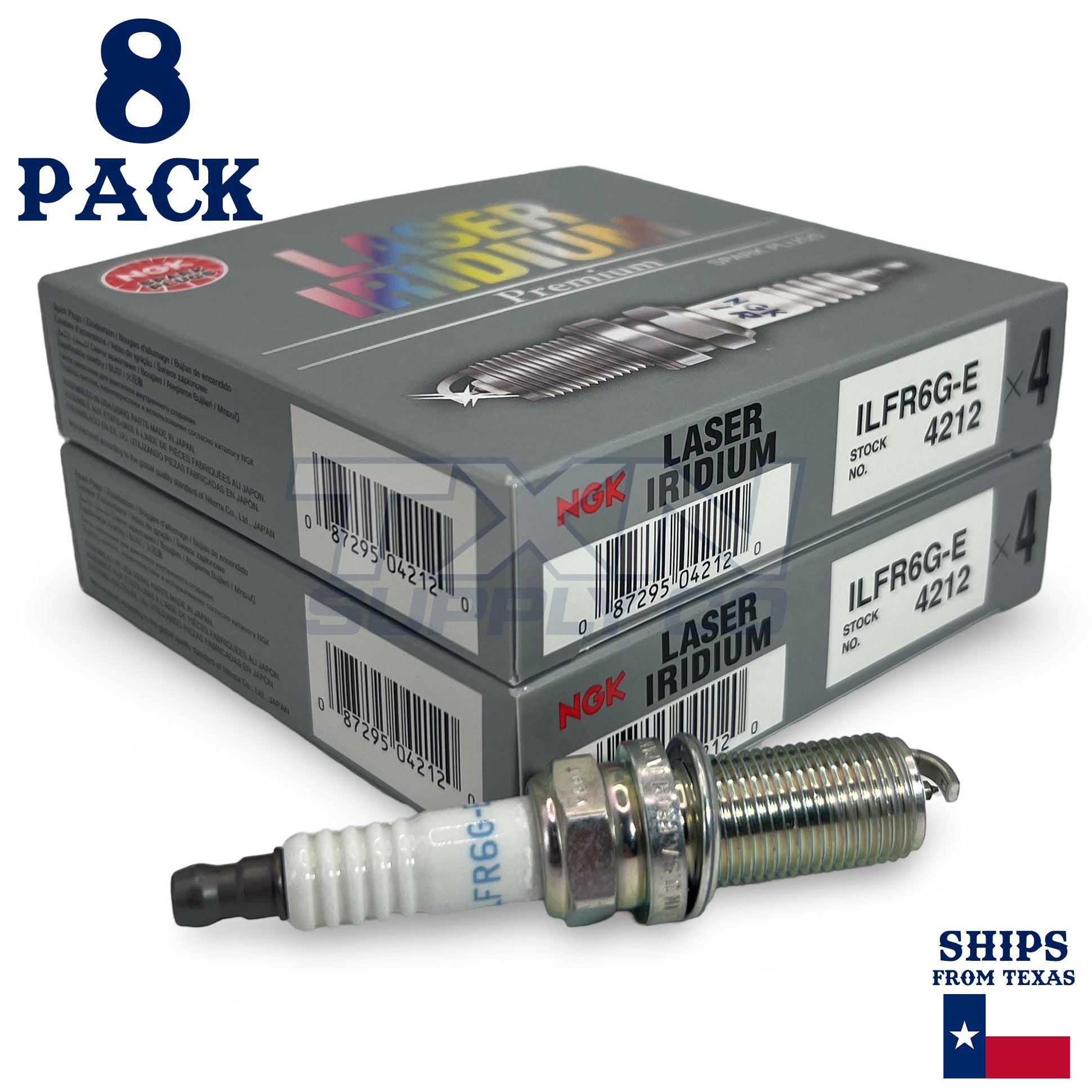 8 Pack NGK 4212 Spark Plugs ILFR6G-E ps