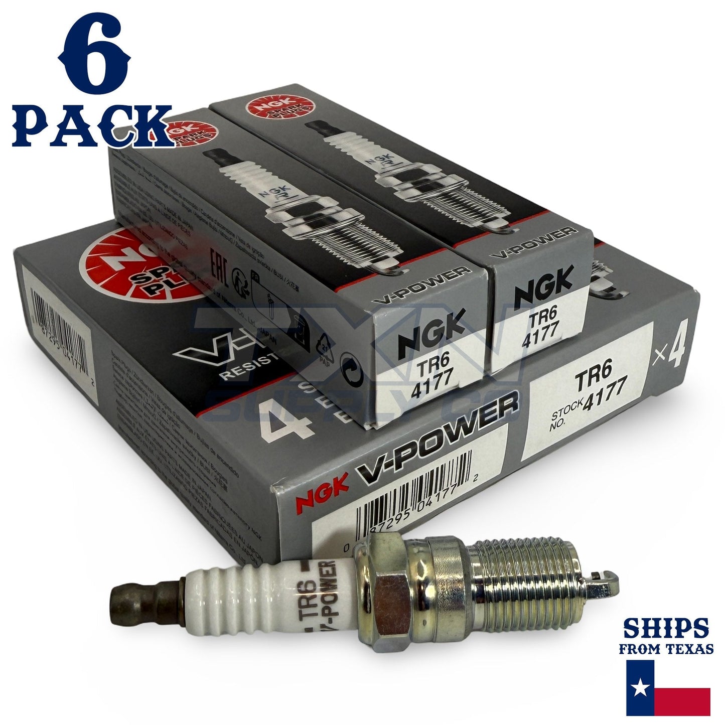 6 Pack NGK V-Power Spark Plugs 1999-2005 for Ford Taurus V6 3.0L ps
