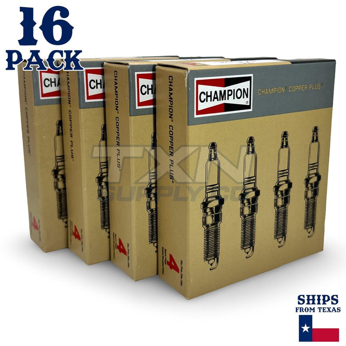 16 Pack Champion Copper Plus Spark Plugs for 2009-2010 Jeep Commander 5.7L V8