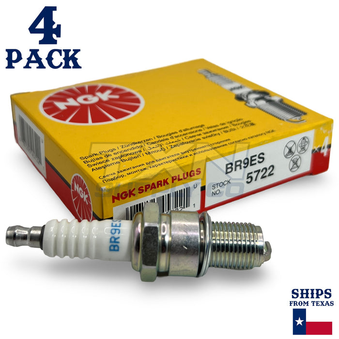 4 Pack NGK V-Power 5722 Spark Plugs BR9ES ps