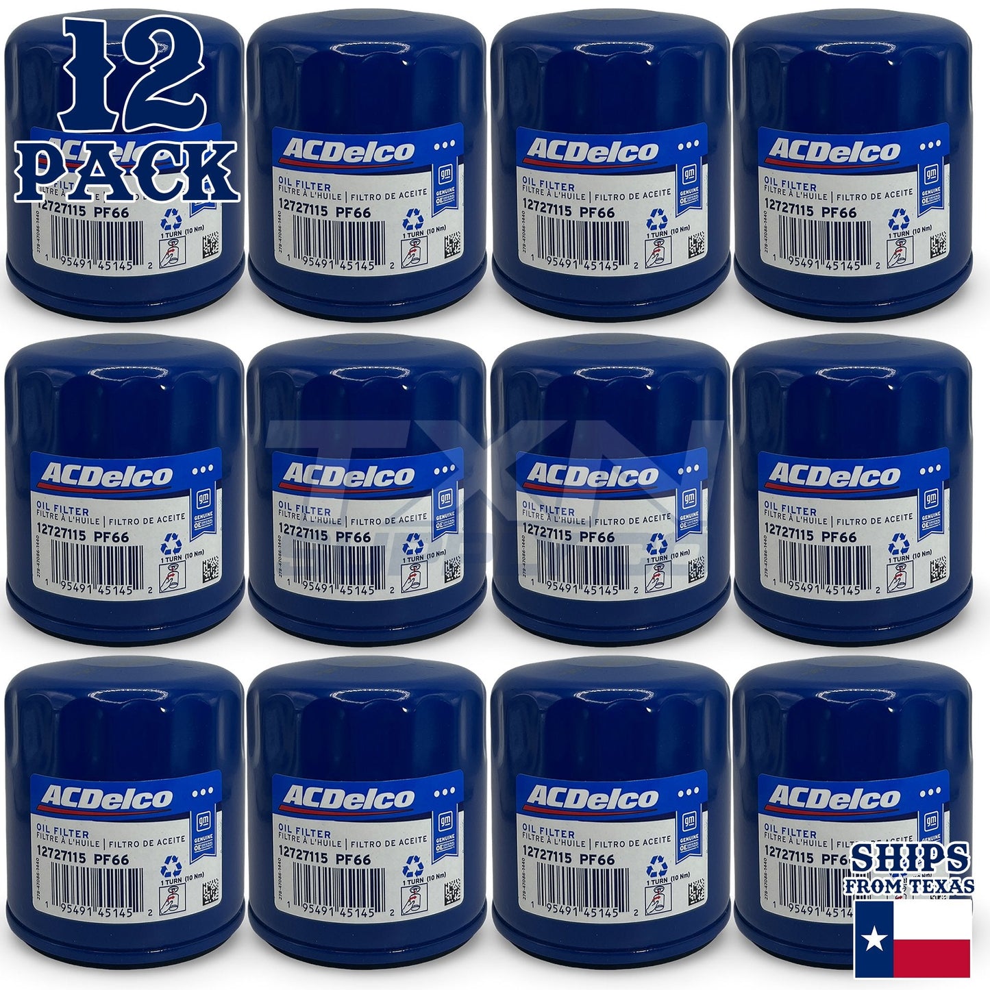 АСDеІсо PF66 PF66F GМ Engine Oil Filter 12727115 Durapack Case - 12 Pack