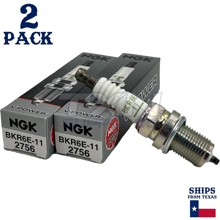 NGK 2756 V-Power Standard Spark Plug BKR6E-11 - 2 Pack