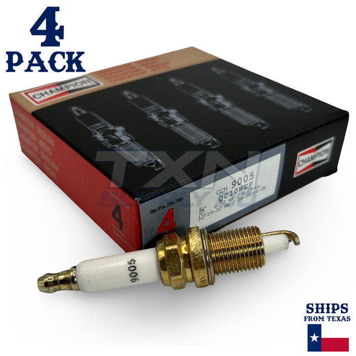 Champion 9005 Iridium Spark Plugs QC10WEP - 4 Pack