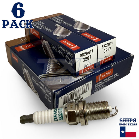 6 Pack Denso 3297 Iridium Long Life Spark Plugs SK20R11 ps