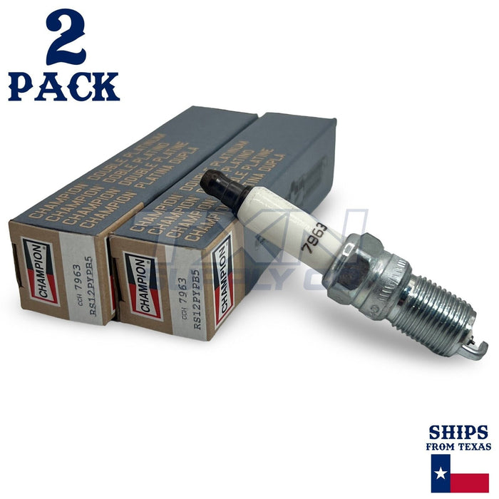 Champion 7963 Double Platinum Spark Plugs RS12PYPB5 - 2 Pack