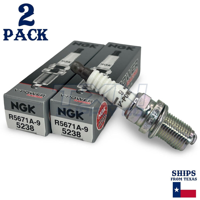 NGK 5238 V-Power Spark Plugs R5671A-9 - 2 Pack