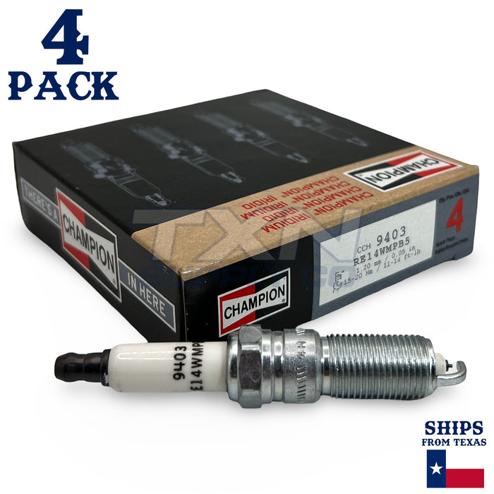 Champion 9403 Iridium Spark Plugs for RE14WMPB4 - 4 Pack