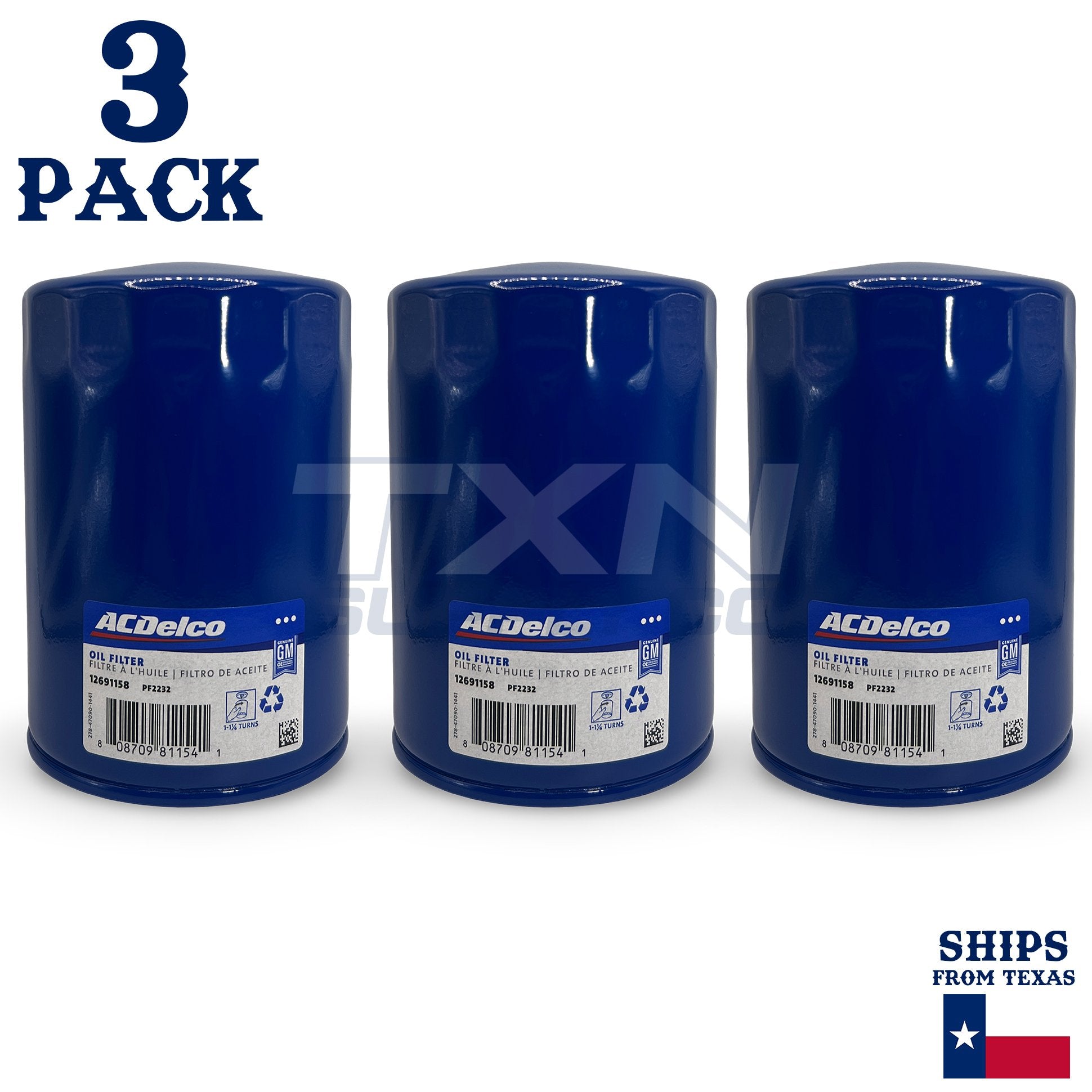 ACDelco PF2232 Oil Filter 12691158 GM Original Equipment - 3 Pack
