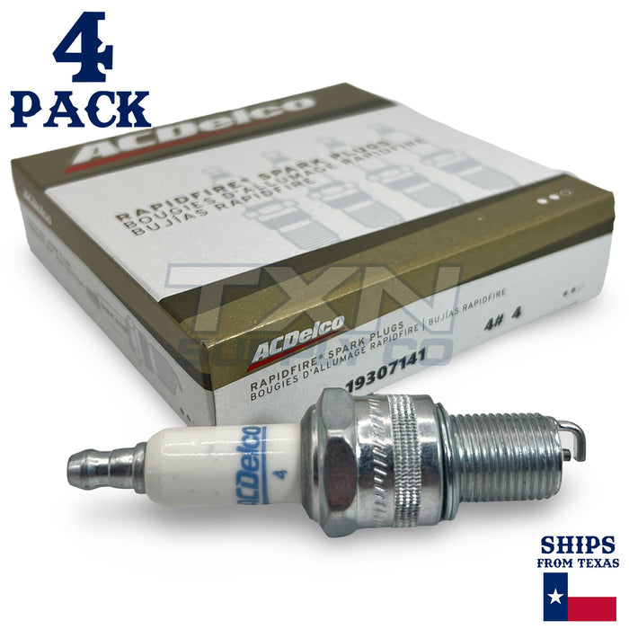 4 Pack GM ACDelco #4 RAPIDFIRE Platinum Spark Plugs 19307141