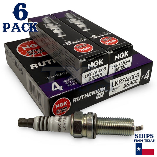 6 Pack NGK Ruthenium HX Spark Plugs 2017-2018 for Chrysler Pacifica V6 3.6L ps