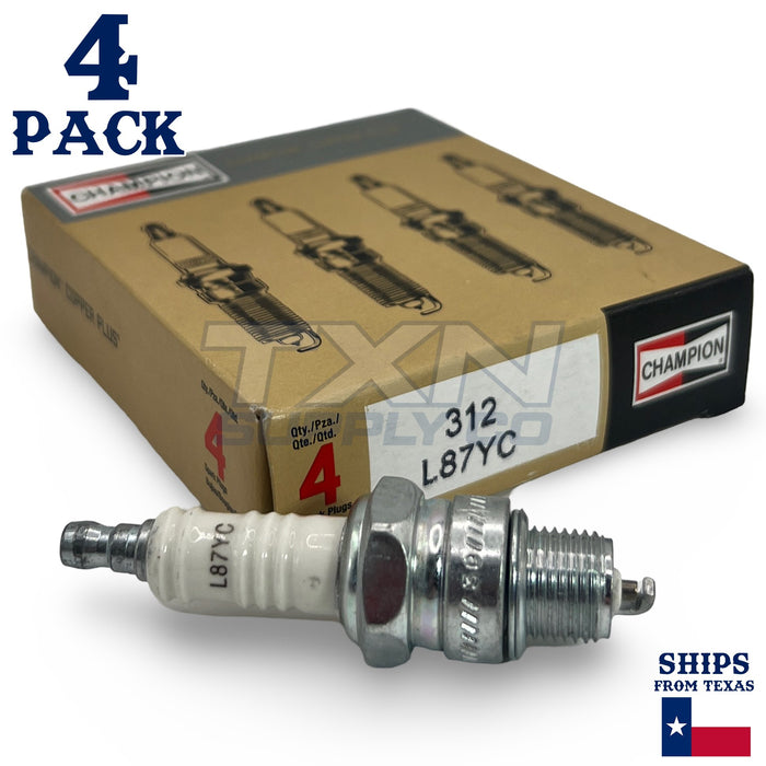 Champion 312 Copper Plus Spark Plug L87YC - 4 Pack