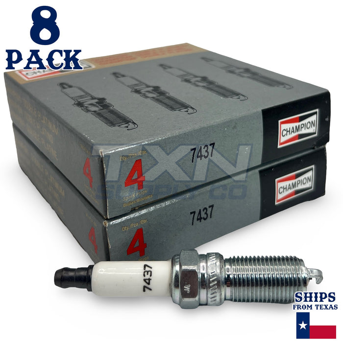 Champion 7437 Double Platinum Spark Plugs RE10PYPB5 - 8 Pack