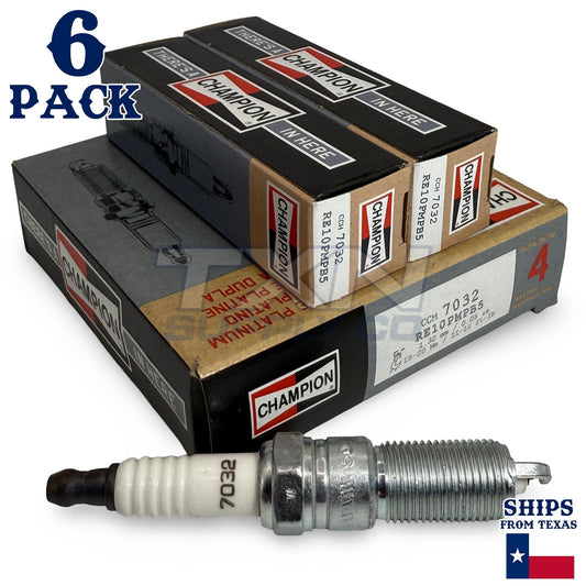 Champion 7032 Double Platinum Spark Plugs RE10PMPB5 - 6 Pack