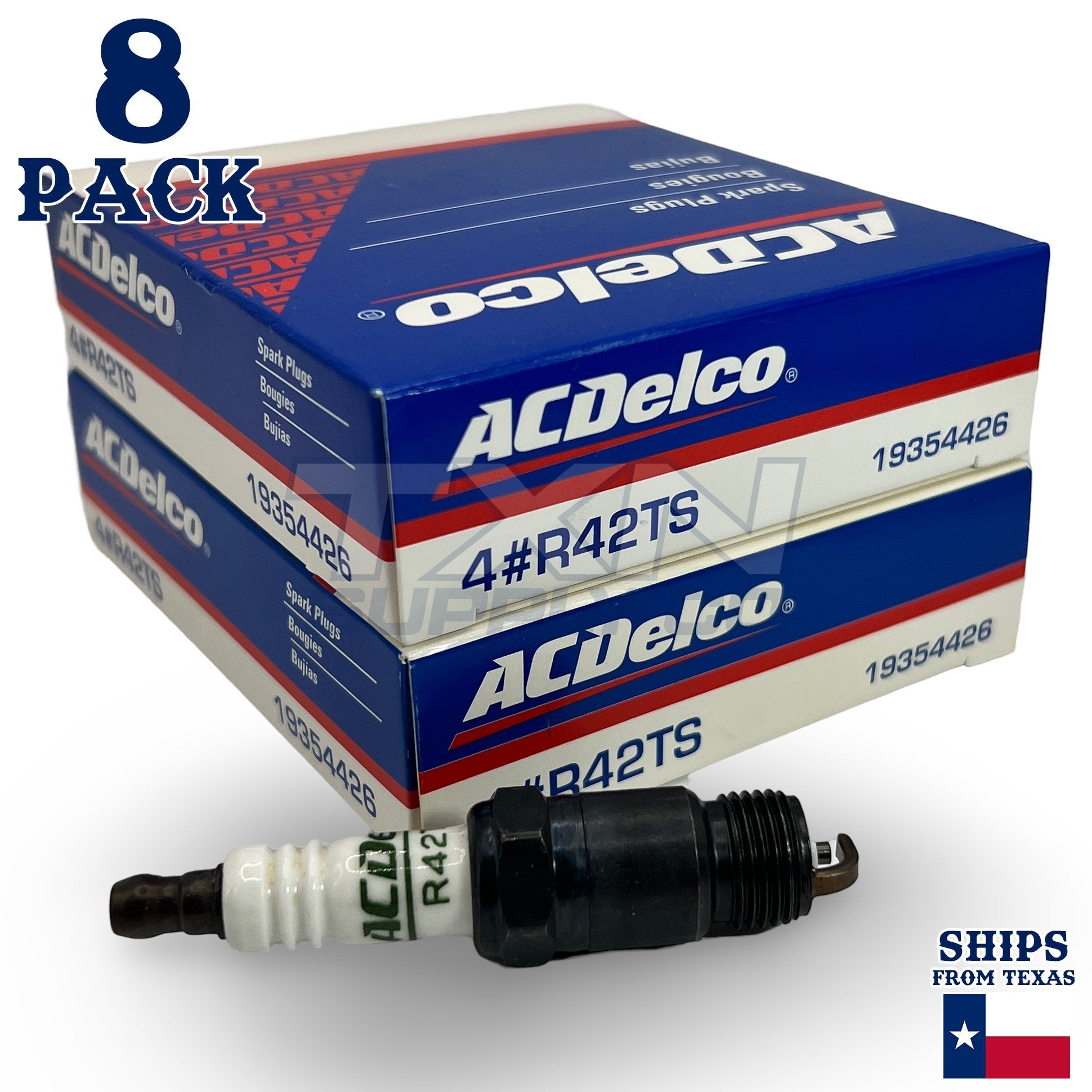 GM ACDelco R42TS Copper Spark Plugs 19354426 - 8 Pack