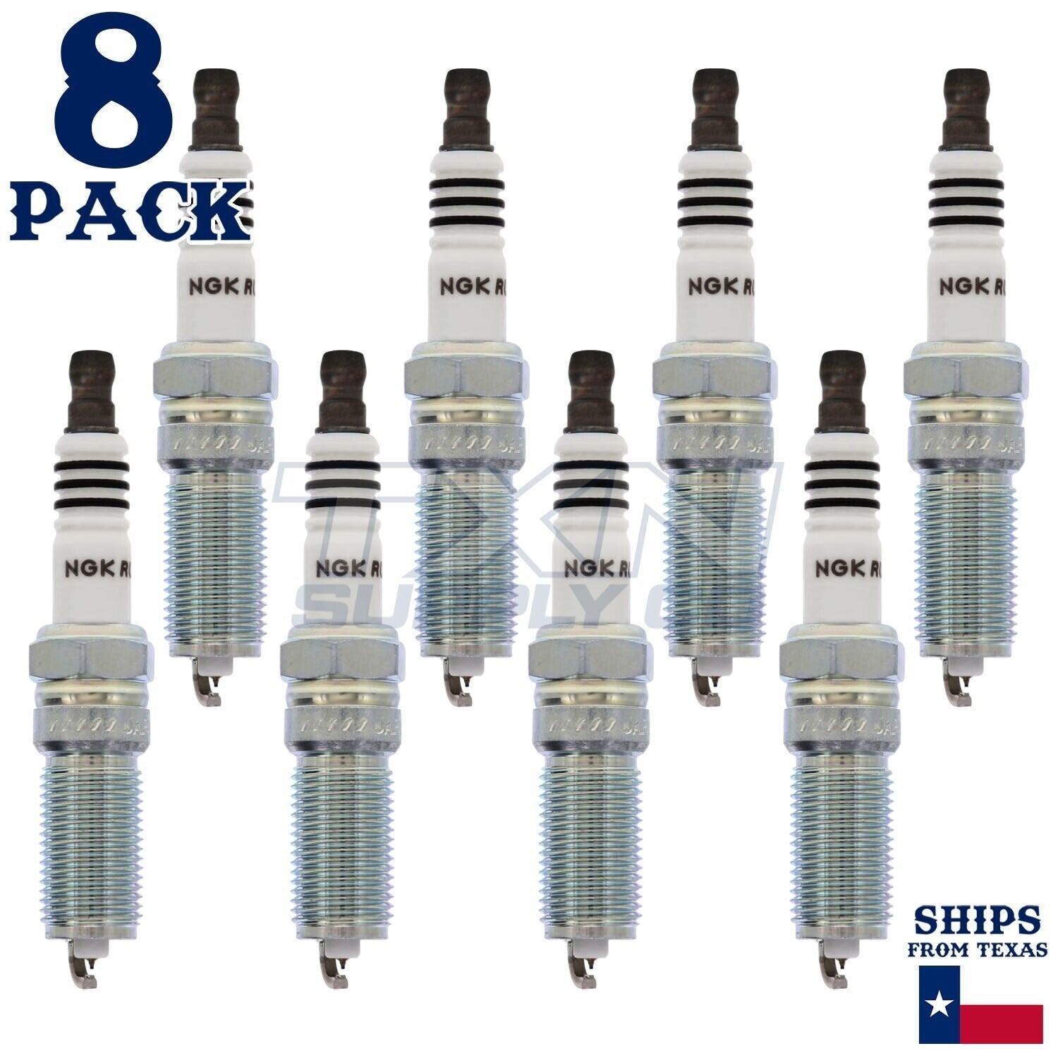8 NGK Ruthenium HX Spark Plugs 2018-2019 for Ford E-350 Super Duty V8 6.2L ps