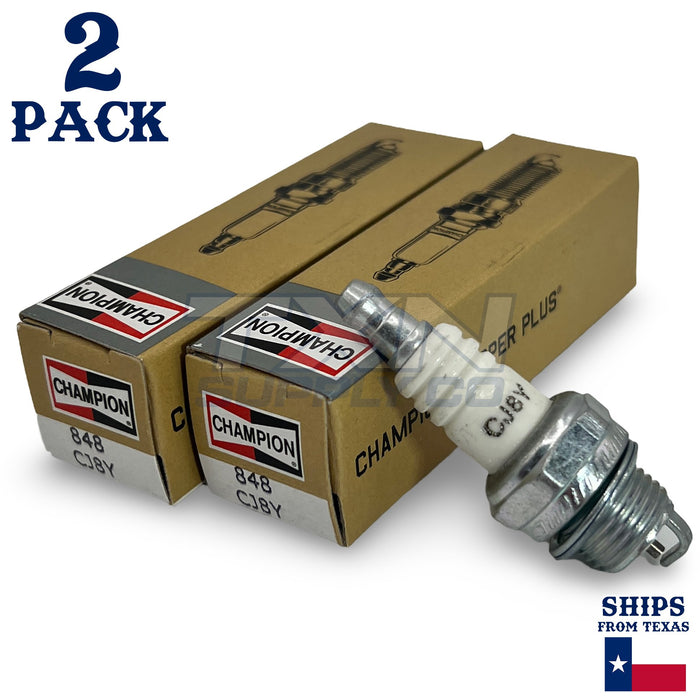 Champion 848 Copper Plus Spark Plug CJ8Y - 2 Pack