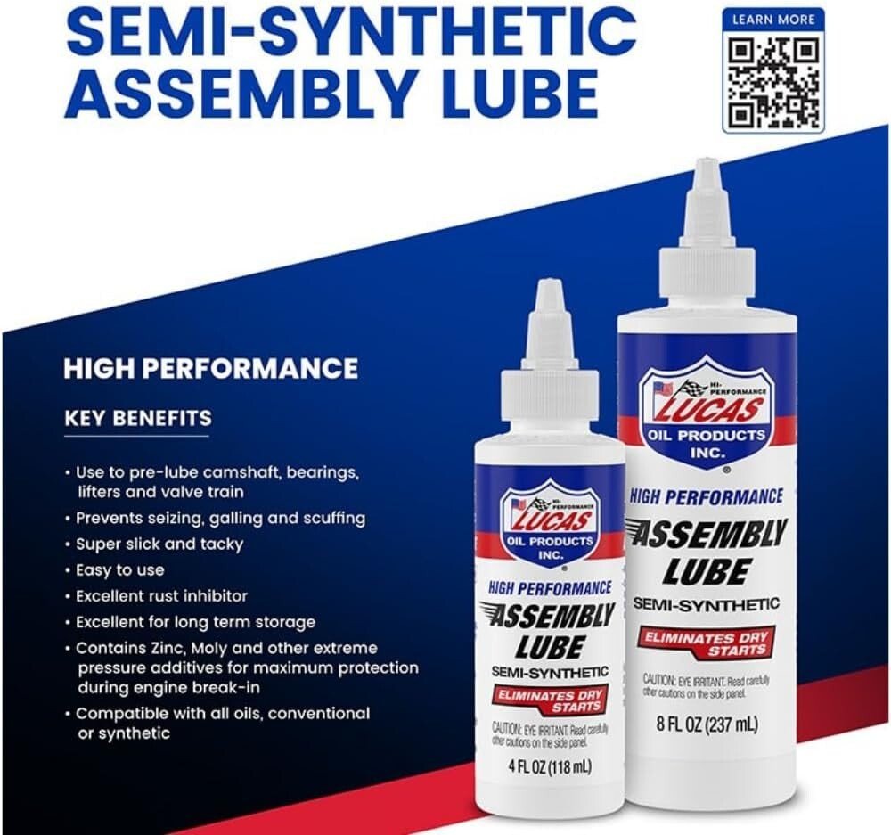 Lucas Oil 10152 High Performance Semi-Synthetic Assembly Lube - 4 oz