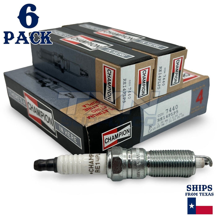 Champion 7440 Double Platinum Spark Plug RE14PLP5 - 6 Pack