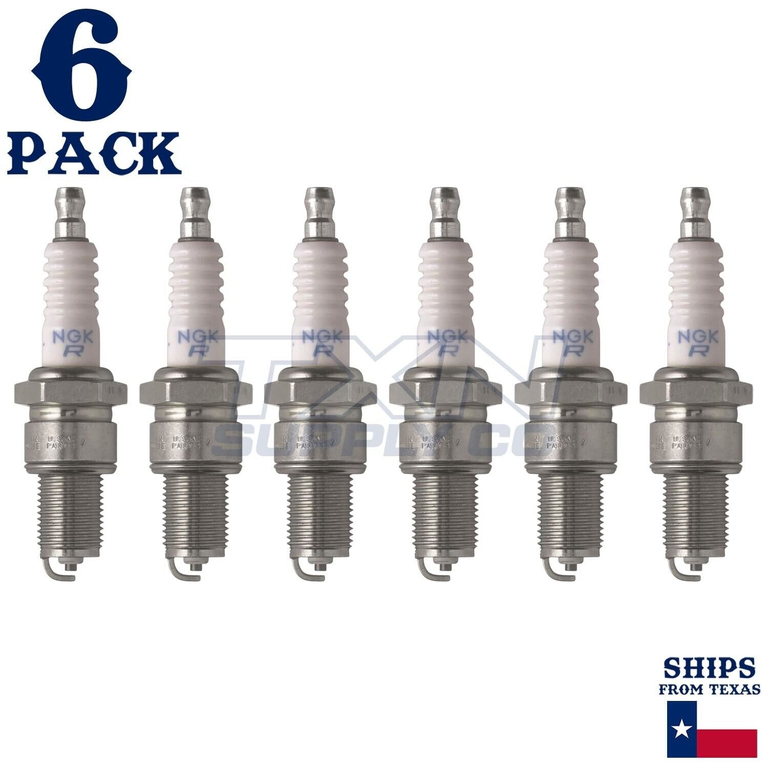 6 Pack NGK 6775 Spark Plugs BPR6ES BLYB ps