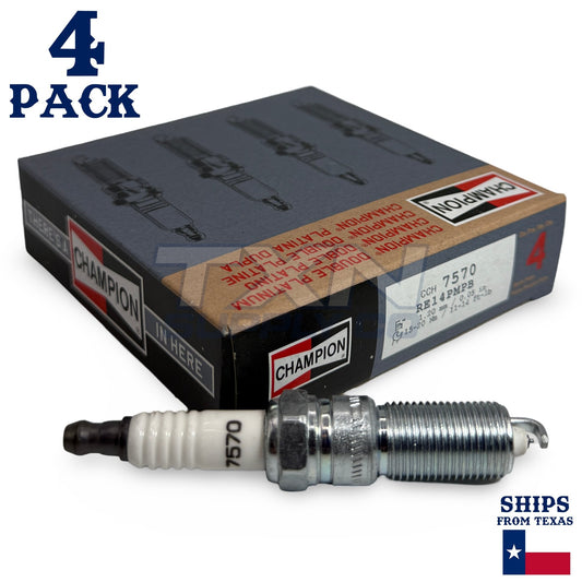 Champion 7570 Double Platinum Spark Plugs RE14PMPB - 4 Pack