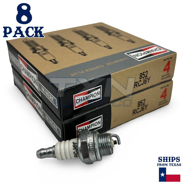 Champion 852 Copper Plus Spark Plug RCJ6Y - 8 Pack