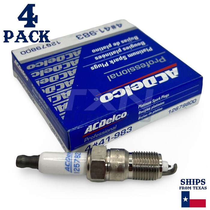 4 Pack Genuine GM ACDelco Double Platinum Spark Plugs 41-983 ps