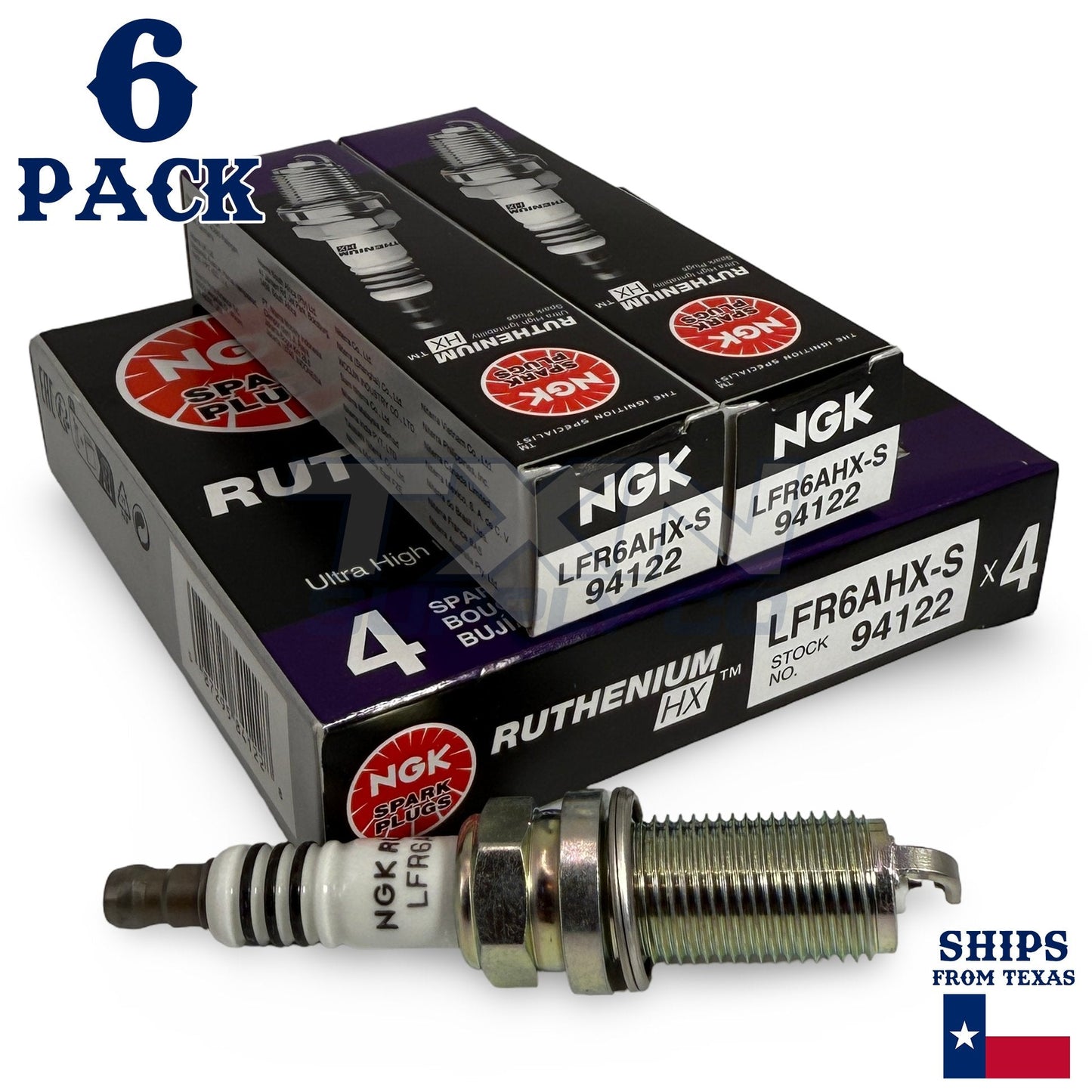 6 Pack NGK Ruthenium HX Spark Plugs 2006 for BMW 525xi L6 3.0L ps