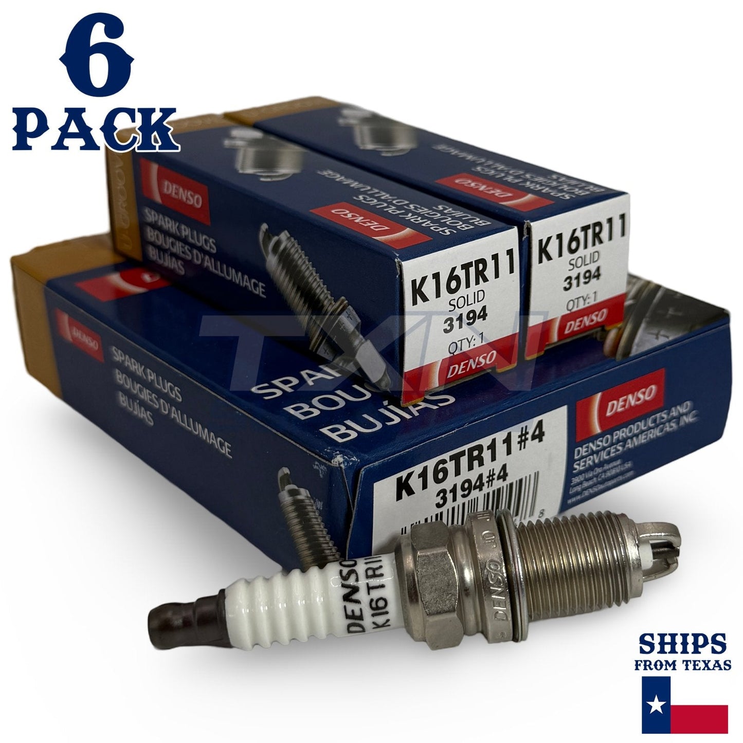6 Pack DENSO 3194 Standard Spark Plugs for K16TR11 94859009 94856823
