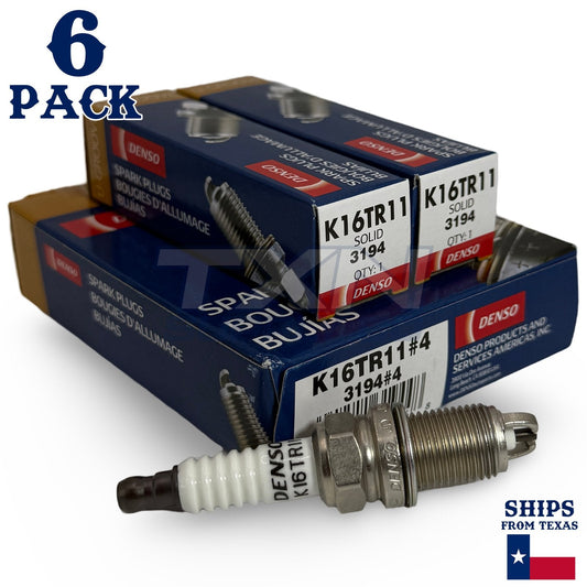 6 Pack DENSO 3194 Standard Spark Plugs for K16TR11 94859009 94856823