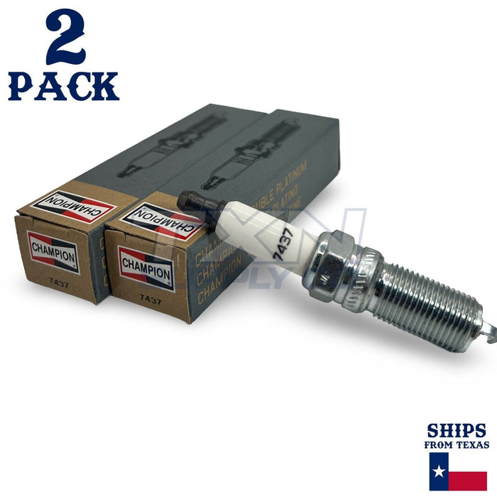 Champion 7437 Double Platinum Spark Plugs RE10PYPB5 - 2 Pack