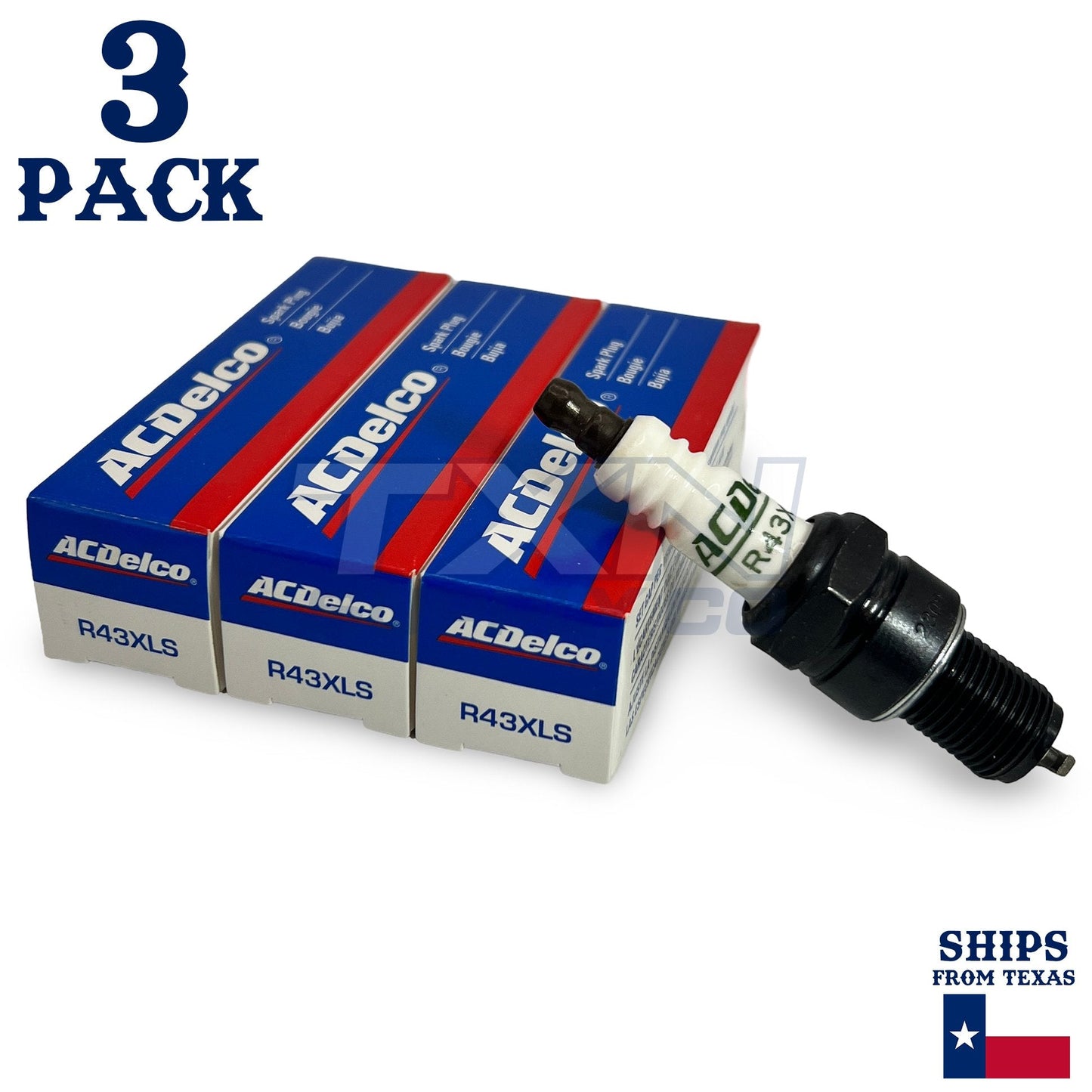 3 Pack Genuine GM ACDelco Spark Plugs R43XLS ps