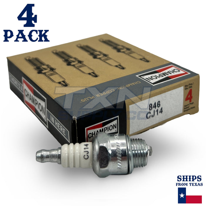 Champion 846 Copper Plus Spark Plug CJ14 - 4 Pack