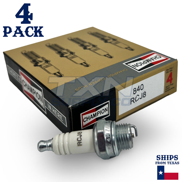 Champion 840 Copper Plus Spark Plug RCJ8 - 4 Pack