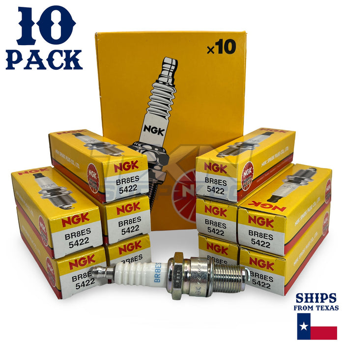 NGK 5422 Spark Plugs BR8ES - 10 Pack