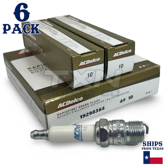 6 Pack GM ACDelco #10 RAPIDFIRE Platinum Spark Plugs 19298364