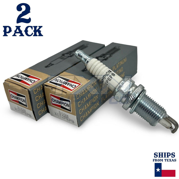 Champion 955M Double Platinum Spark Plugs XC12PEPB - 2 Pack