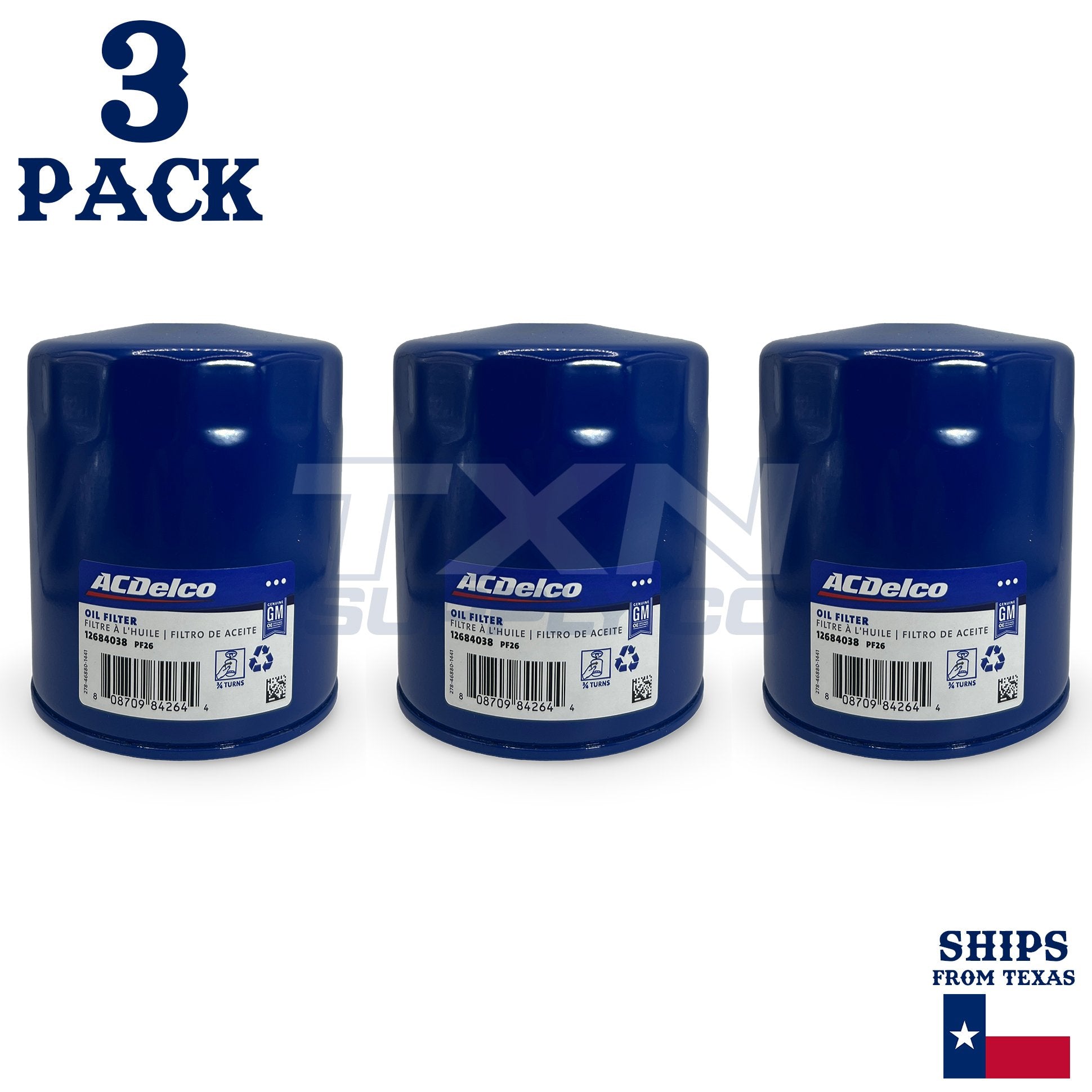 АСDеІсо PF26 PF26F GM Oil Filters 12684038 - 3 Pack