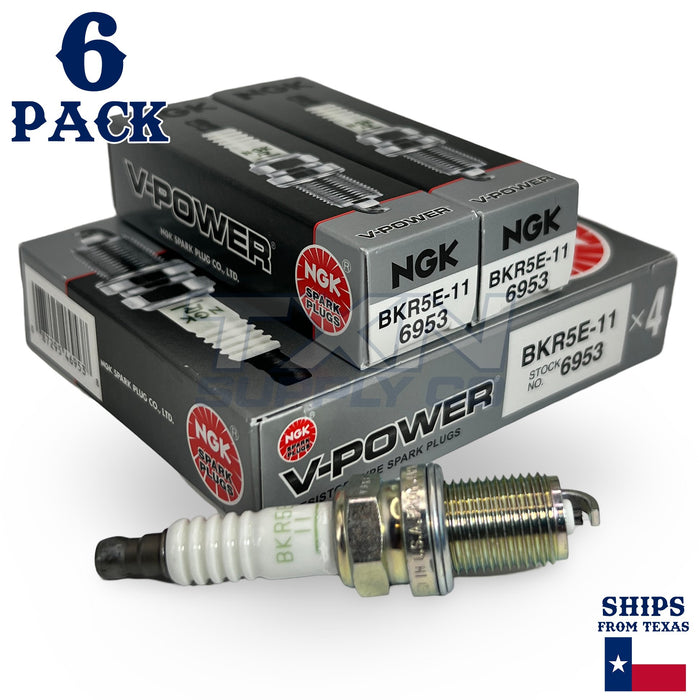 6 Pack Spark Plugs NGK V-Power 2006-2011 for Hyundai Azera 3.8L 3.3L V6 ps
