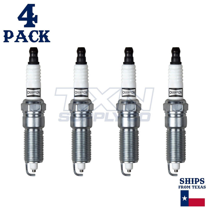 4 Pack Spark Plugs Champion Platinum Set For 2003-2006 Jeep Wrangler L4-2.4L ps